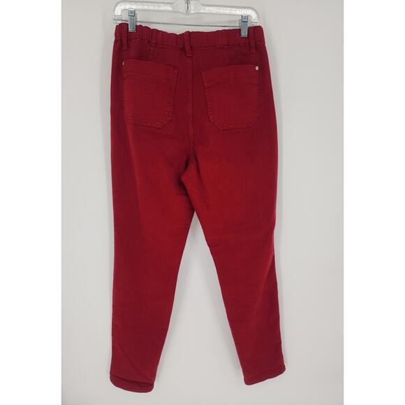 Judy Blue Garment Dyed Red Drawstring Skinny Jeans Size 7/28 - Picture 3 of 10